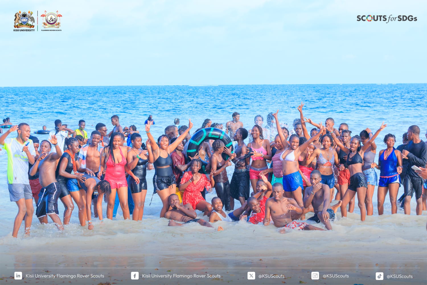 Bonding activity at Diani beach
